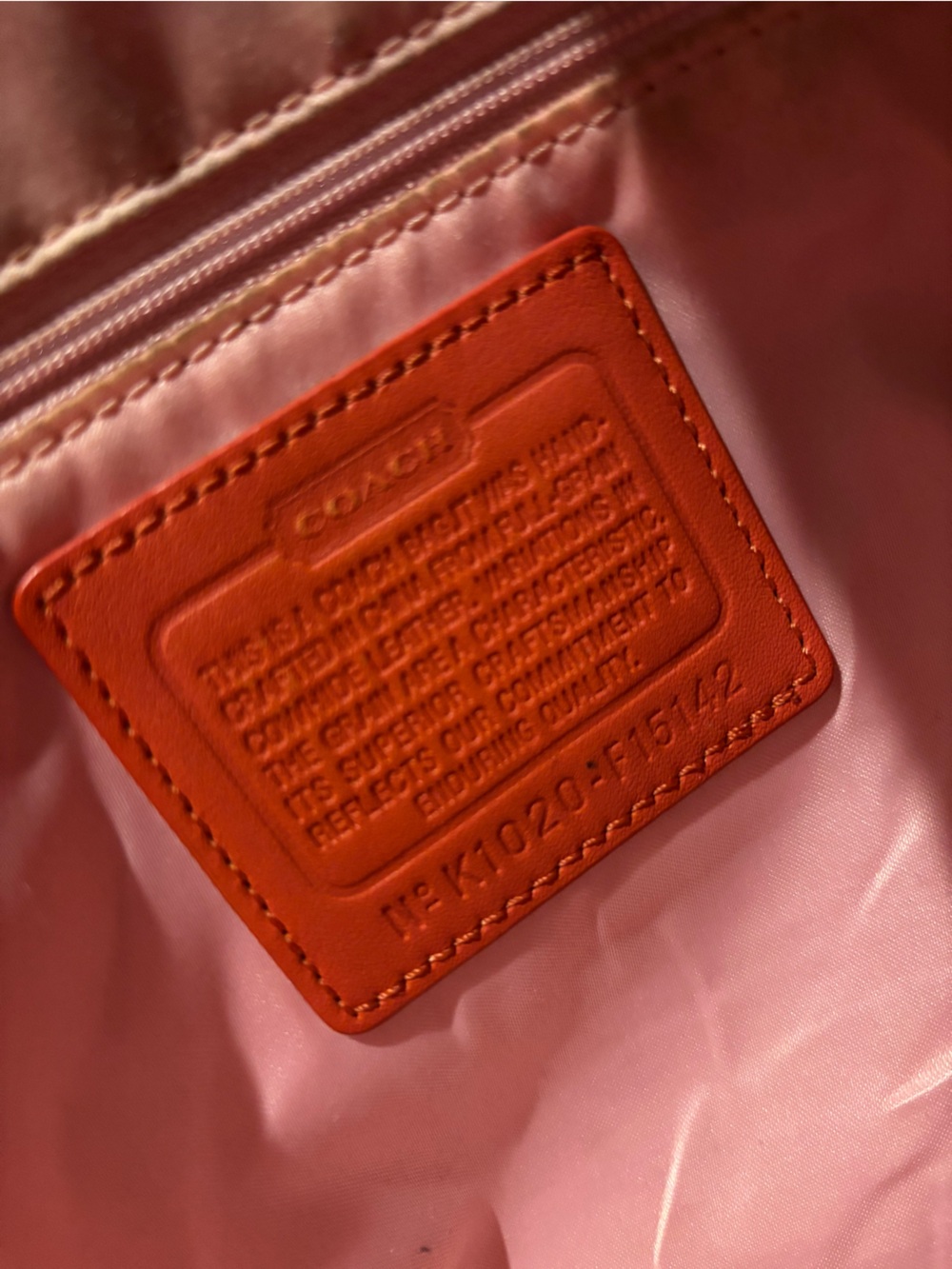 LOW START!🔥Coach Orange Patent Leather Tote with Signature Charm - Picture 5 of 13
